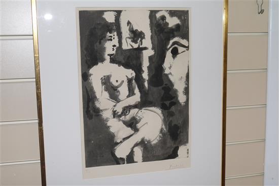 Picasso Limited Edition print, 10/50, signed in pencil, overall 41 x 28cm